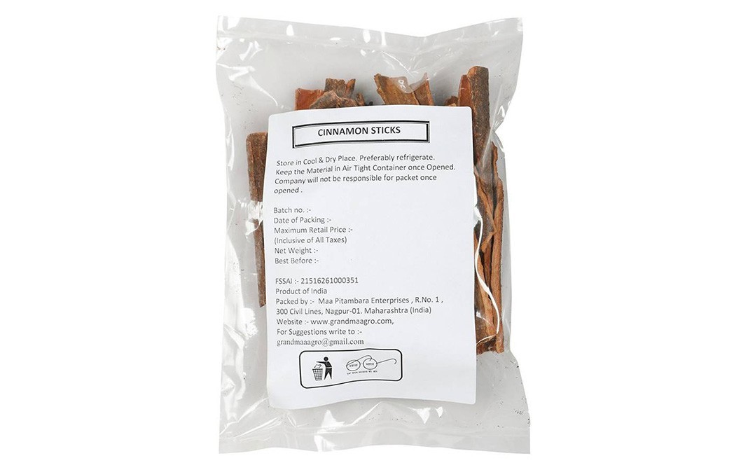 Grandma Agro Cinnamon Sticks (Dalchini)    Pack  1 kilogram